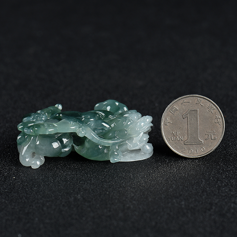 缅甸翡翠貔貅吊坠-红掌柜