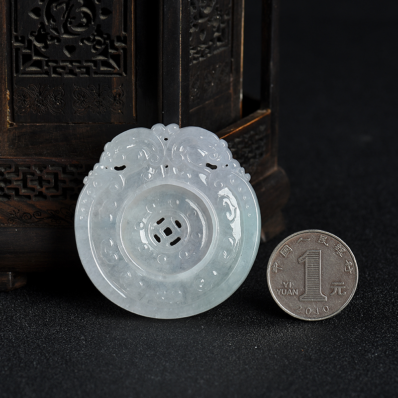 天然翡翠吊坠-红掌柜