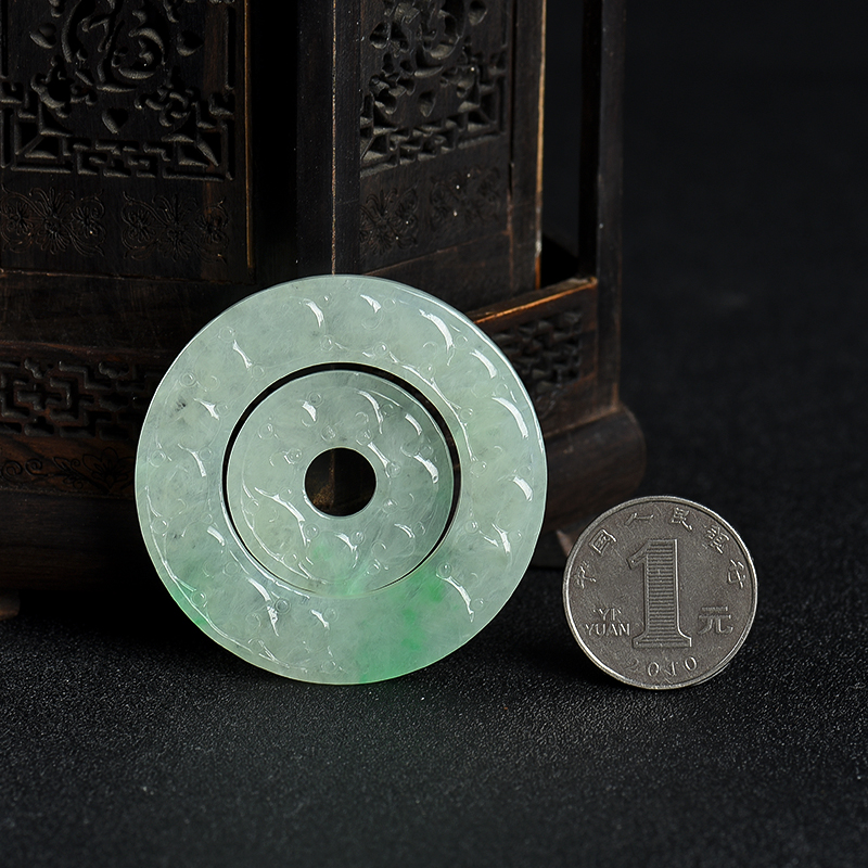 缅甸翡翠扭转乾坤吊坠-红掌柜