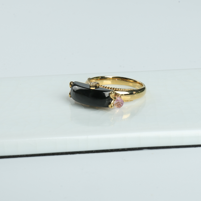 缅甸墨翠戒指-红掌柜