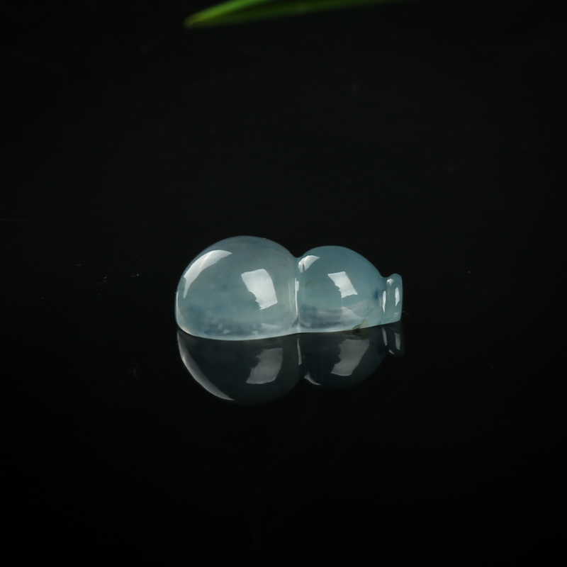 飘花翡翠葫芦吊坠-红掌柜