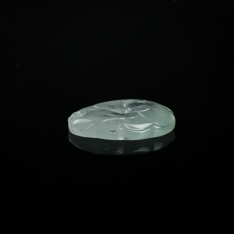 天然翡翠荷叶吊坠-红掌柜