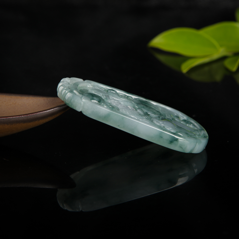 翡翠年年有余吊坠-红掌柜