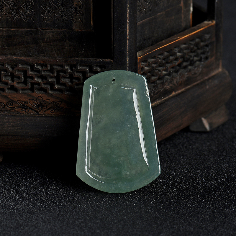 缅甸天然深绿翡翠辰龙吊坠-红掌柜