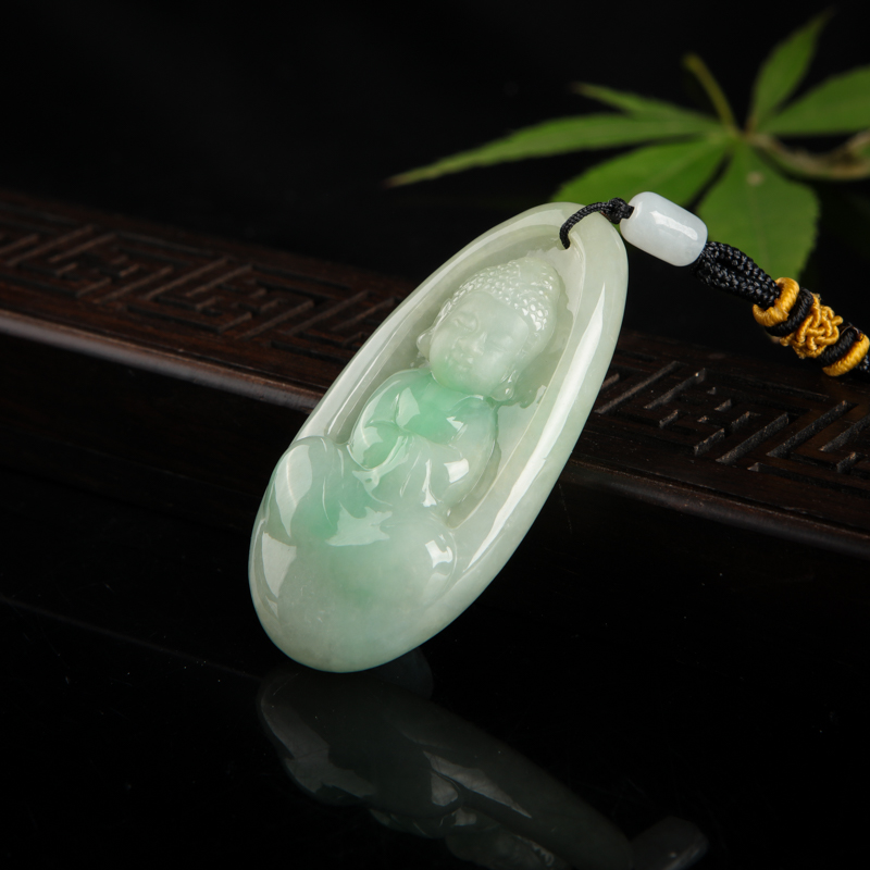 飘翠翡翠宝宝佛吊坠-红掌柜