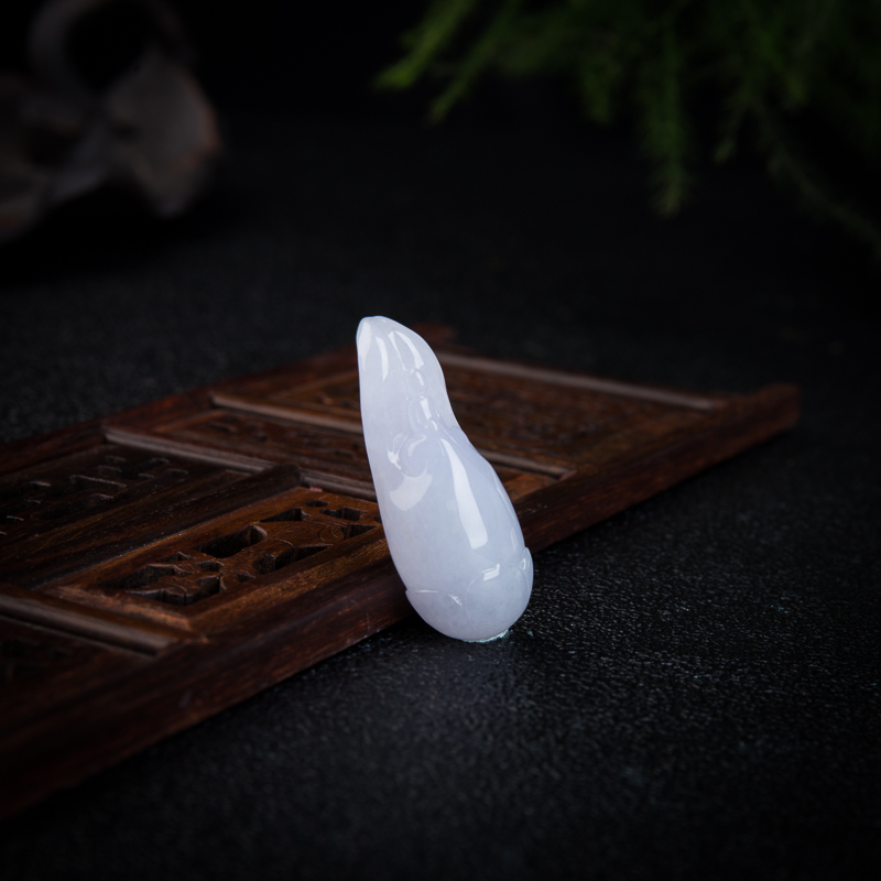 浅紫翡翠悟道吊坠-红掌柜