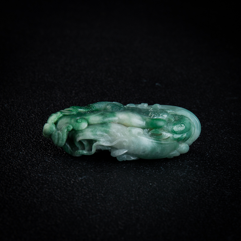 缅甸翡翠福如东海吊坠-红掌柜