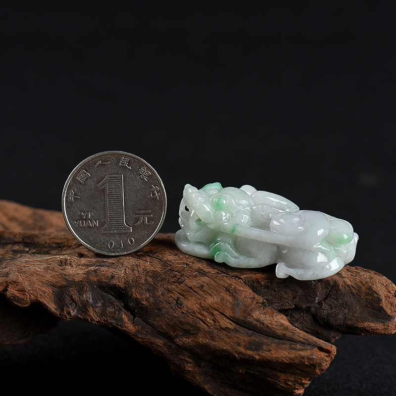 天然缅甸翡翠貔貅吊坠-红掌柜