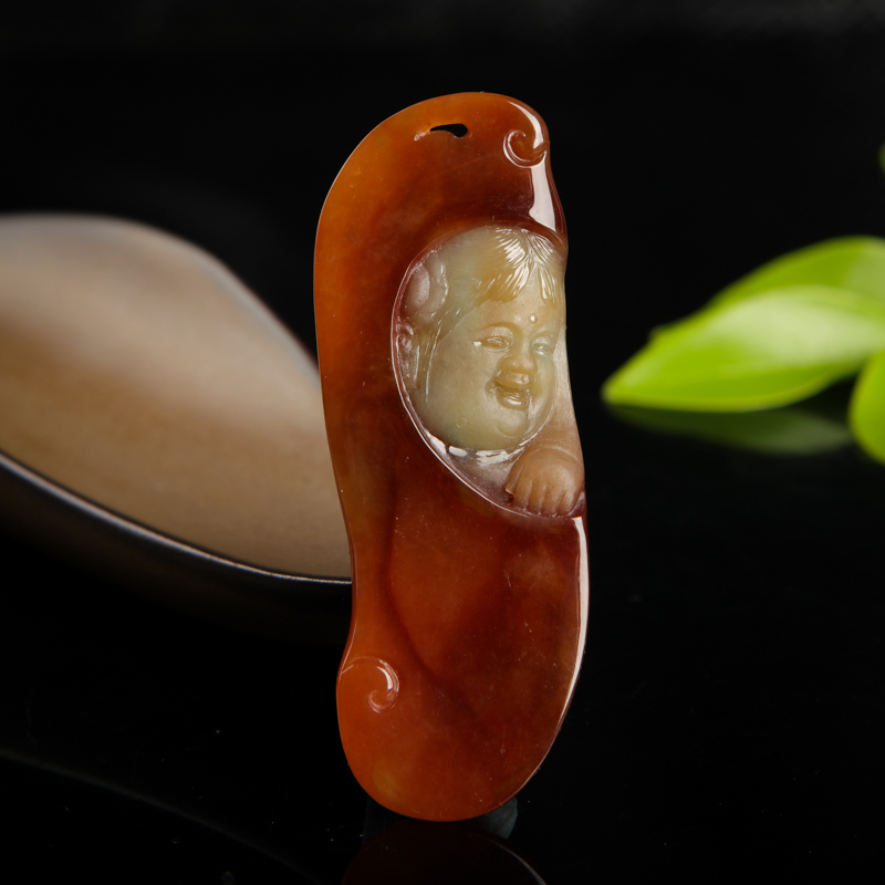 糯种红翡吊坠-红掌柜