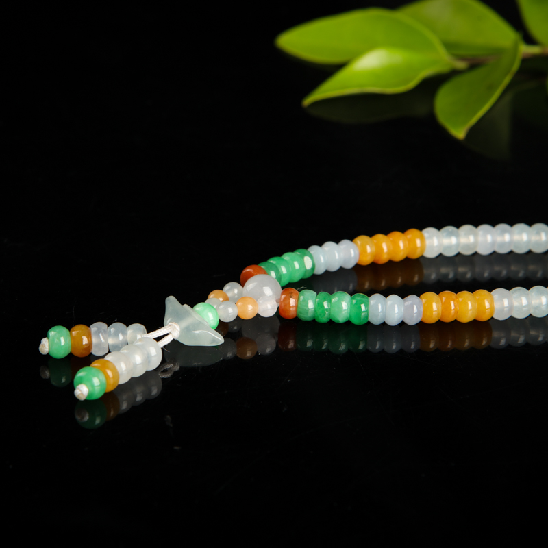 天然翡翠苹果珠项链-红掌柜