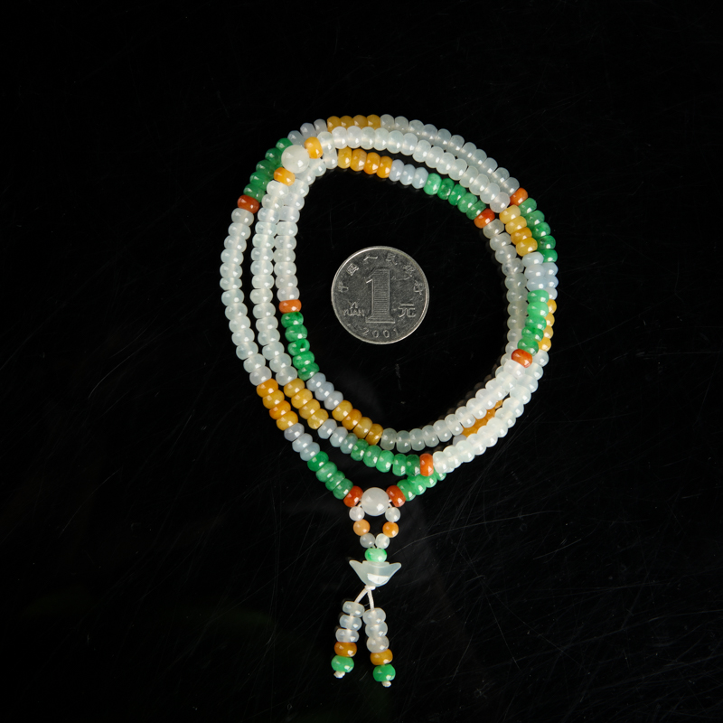 缅甸翡翠苹果珠项链-红掌柜