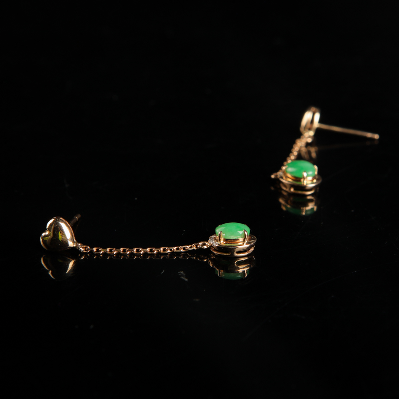 翡翠耳坠-红掌柜