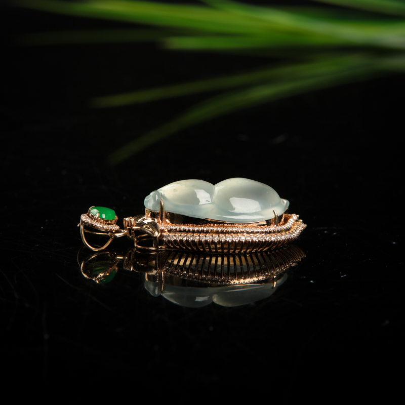 天然翡翠葫芦吊坠-红掌柜