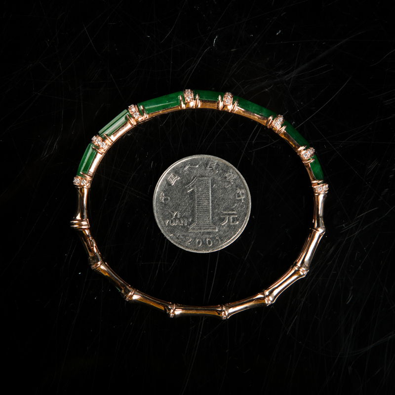 缅甸翡翠手镯-红掌柜