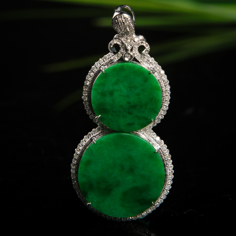 天然翡翠福禄吊坠-红掌柜