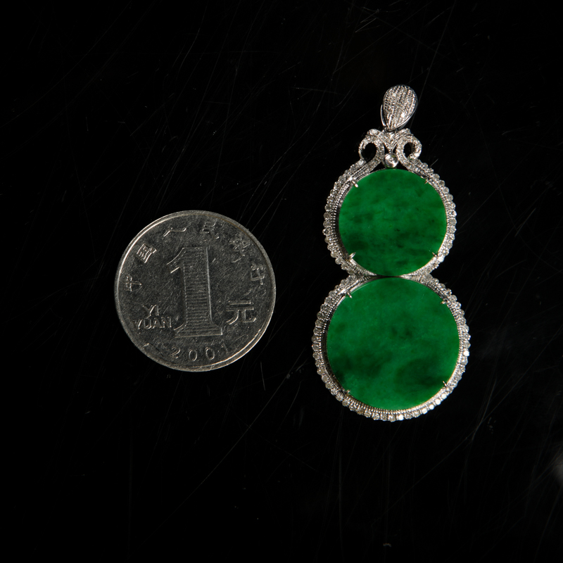 缅甸翡翠福禄吊坠-红掌柜