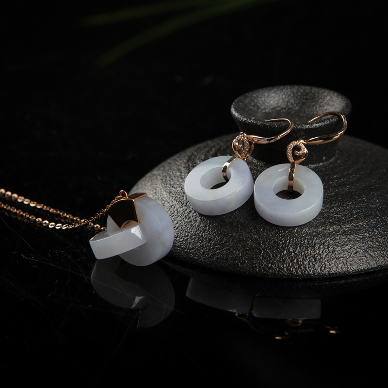 天然翡翠套装-红掌柜