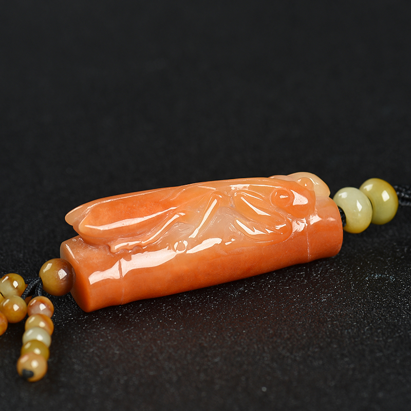 豆种红翡吊坠-红掌柜