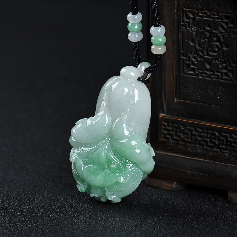 飘翠翡翠百财吊坠-红掌柜