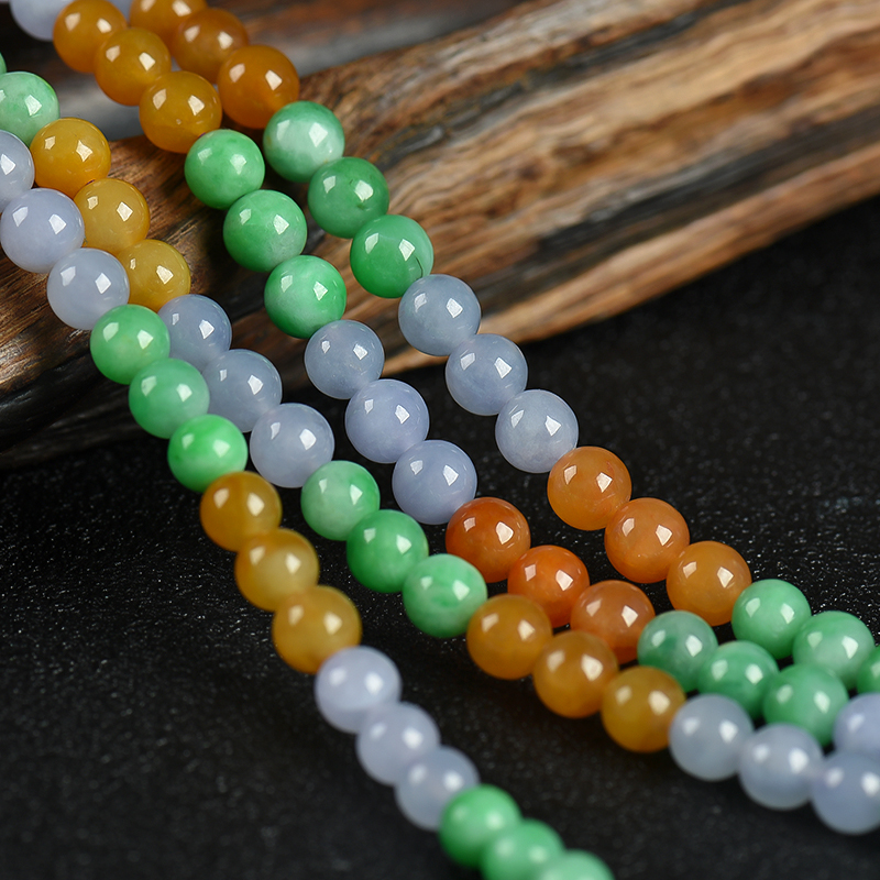 糯种翡翠珠串-红掌柜