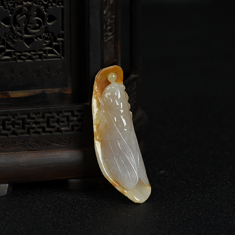 天然糯冰种翡翠一鸣惊人吊坠-红掌柜