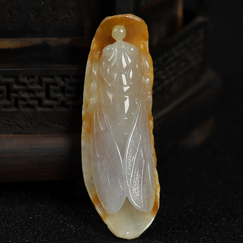 糯冰种翡翠一鸣惊人吊坠-红掌柜