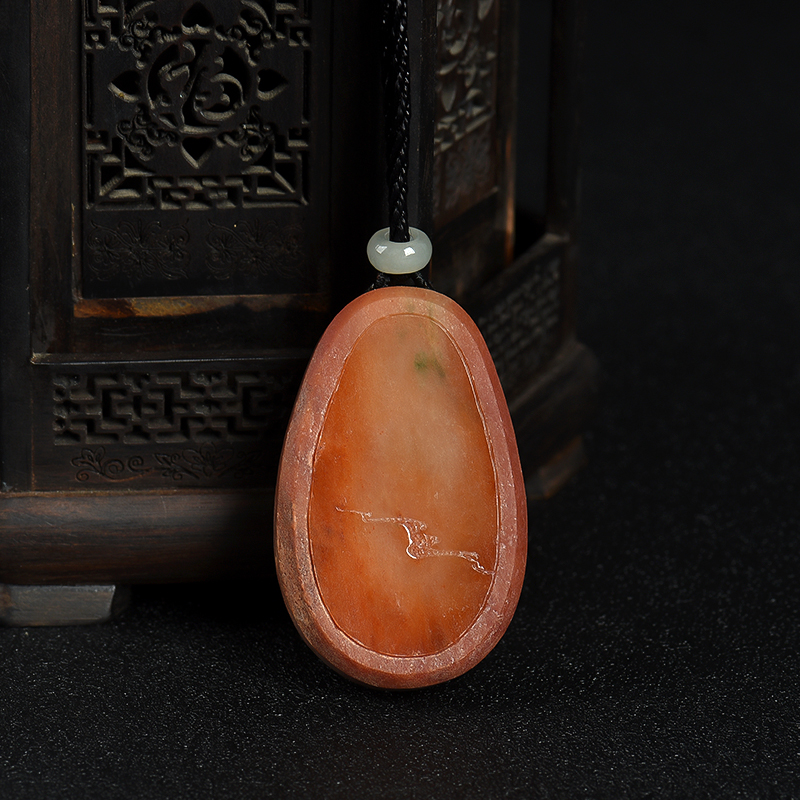 缅甸天然红翡齐天大圣吊坠-红掌柜