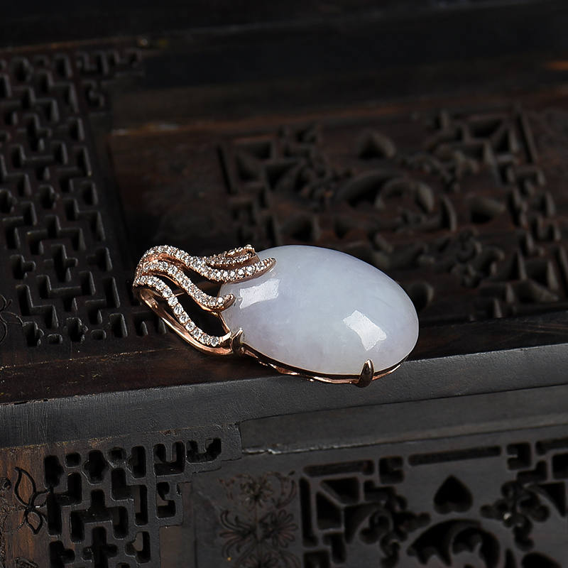 天然翡翠吊坠-红掌柜