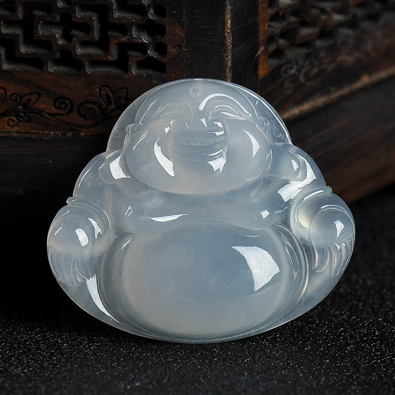 天然翡翠佛挂坠-红掌柜