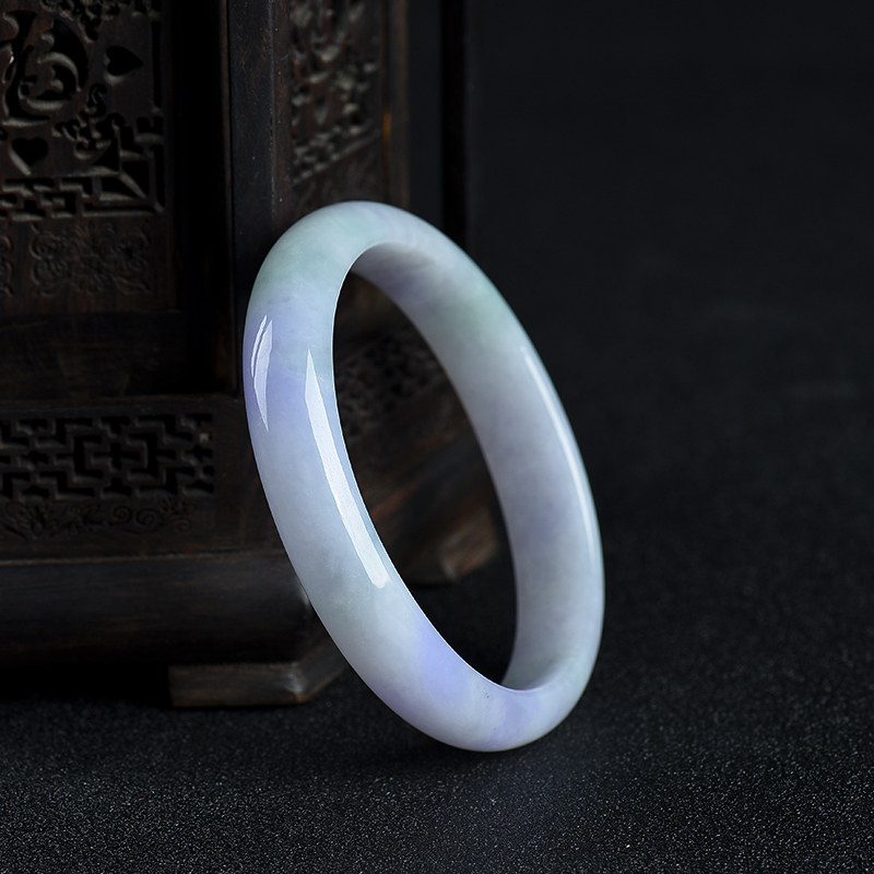 豆种春带彩翡翠贵妃镯-红掌柜