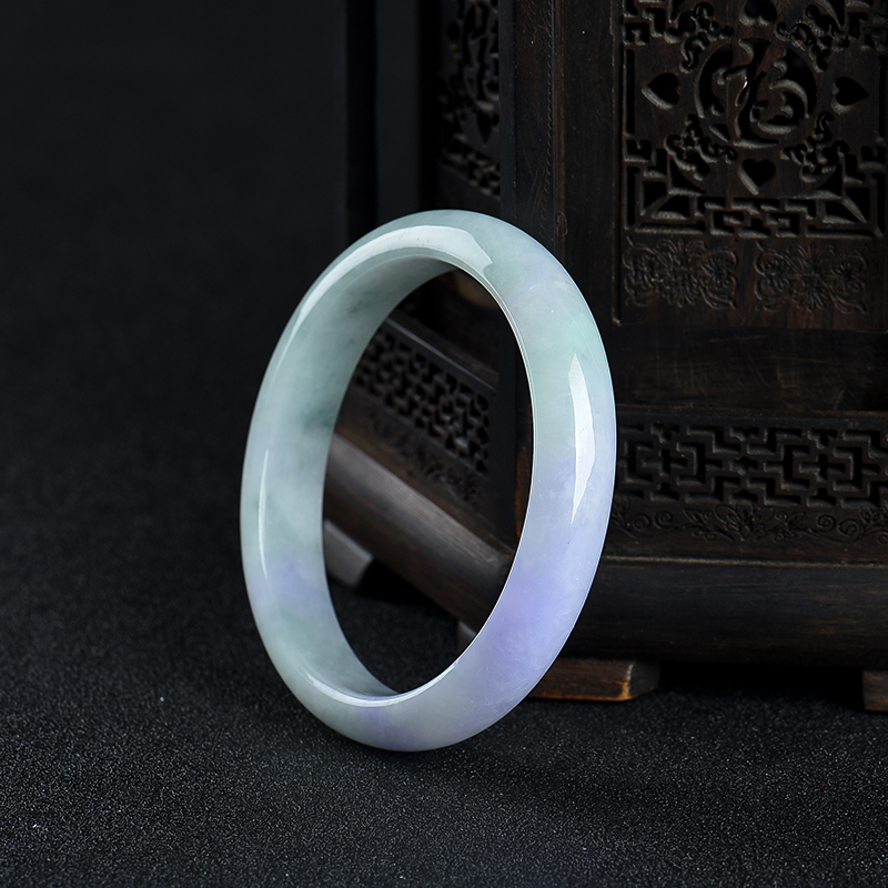 春带彩翡翠贵妃镯-红掌柜