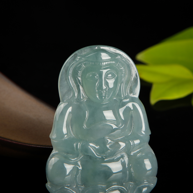 缅甸翡翠观音吊坠-红掌柜