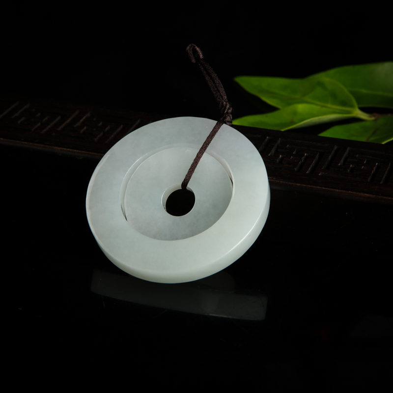 糯种翡翠平安扣吊坠-红掌柜