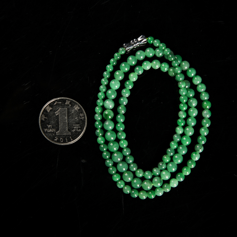 天然糯种翡翠项链-红掌柜