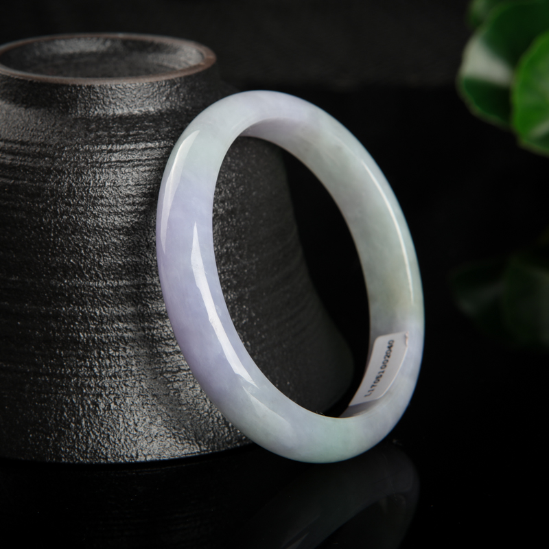 缅甸天然豆种春带彩翡翠贵妃镯-红掌柜