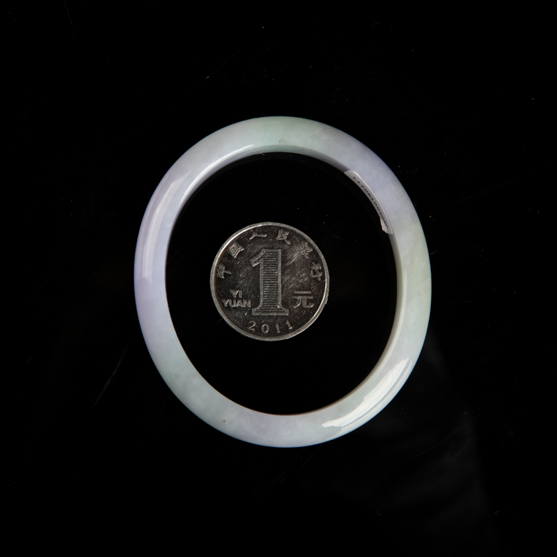 豆种翡翠贵妃镯-红掌柜