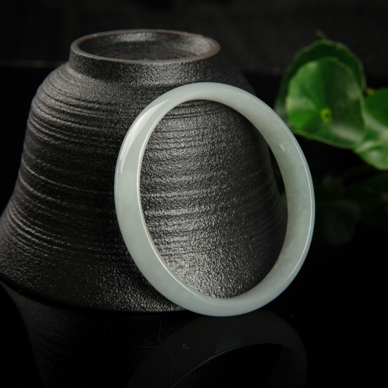 缅甸天然糯冰种翡翠贵妃镯-红掌柜