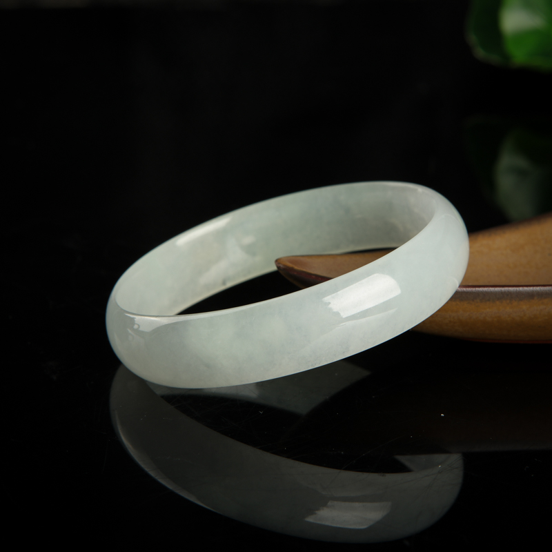 缅甸糯冰种翡翠贵妃镯-红掌柜