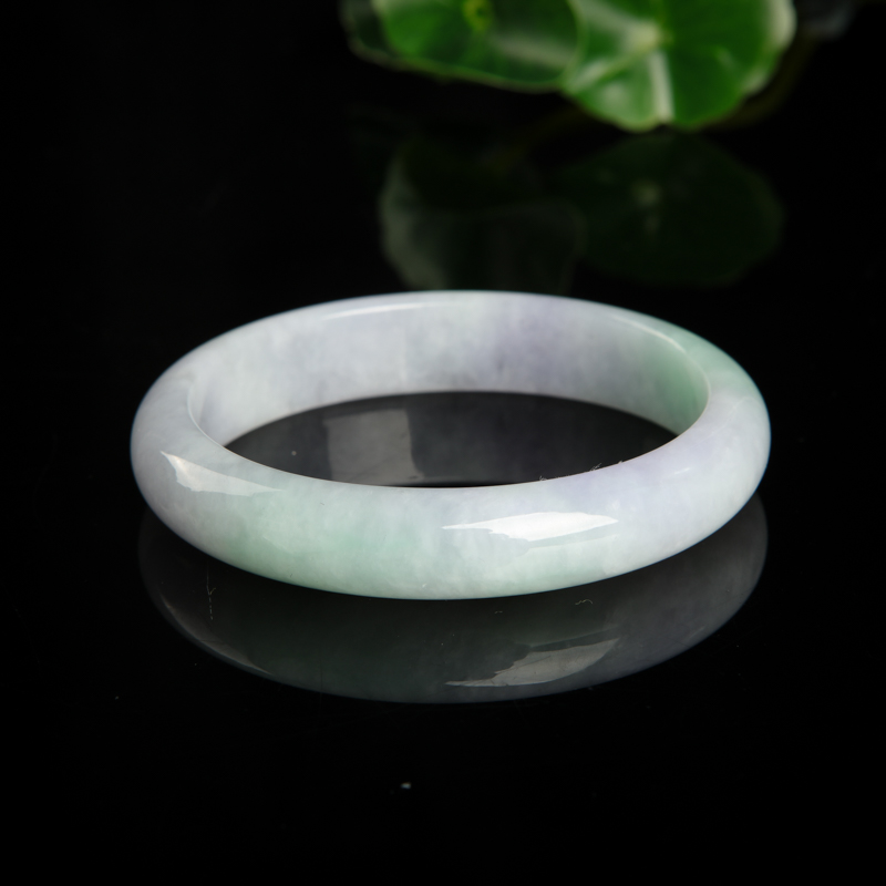 缅甸天然春带彩翡翠贵妃镯-红掌柜