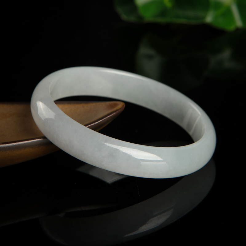 天然豆种翡翠贵妃镯-红掌柜