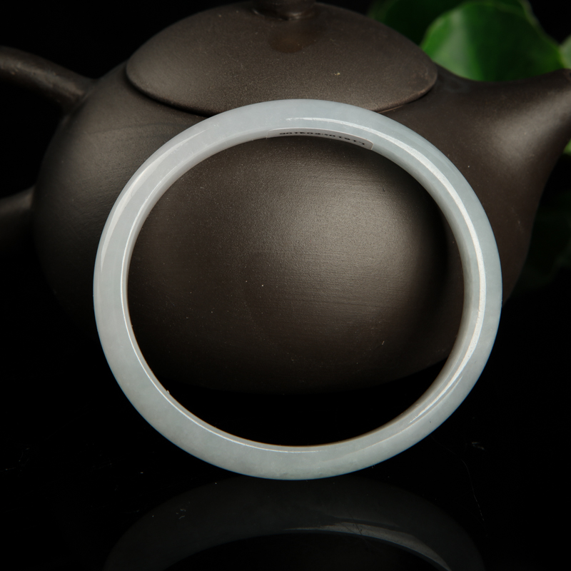 豆种翡翠贵妃镯-红掌柜