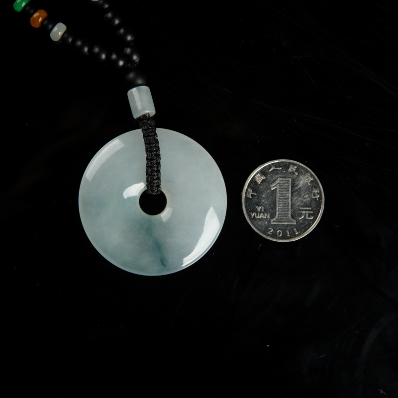 糯种飘花翡翠吊坠-红掌柜