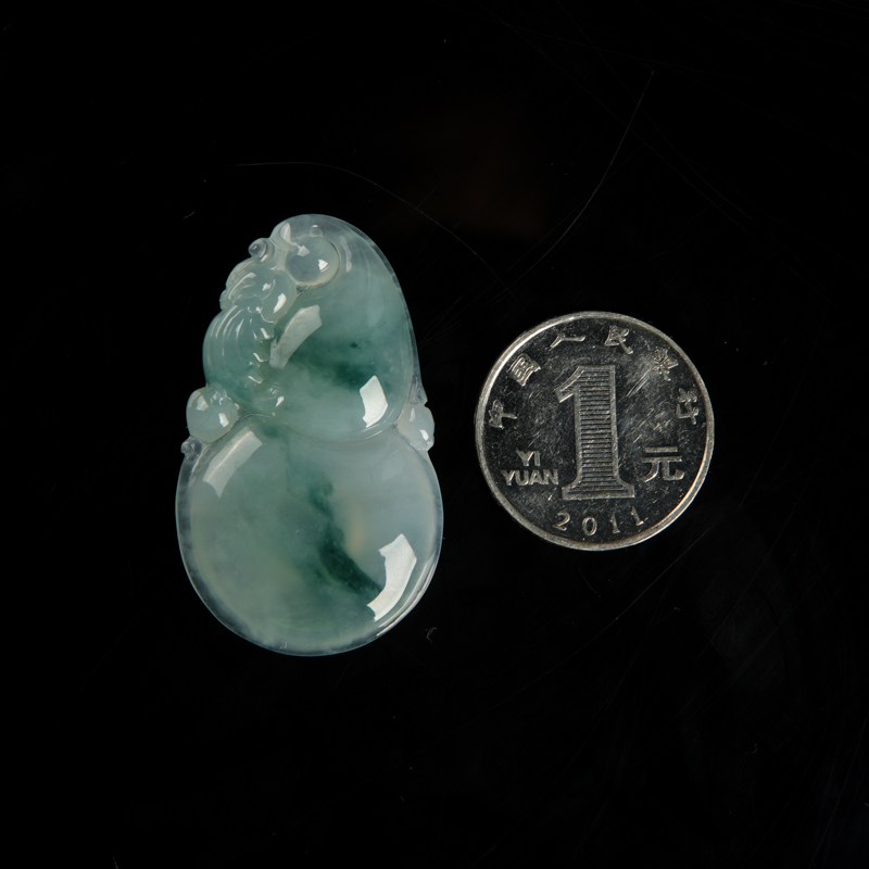 缅甸翡翠葫芦吊坠-红掌柜