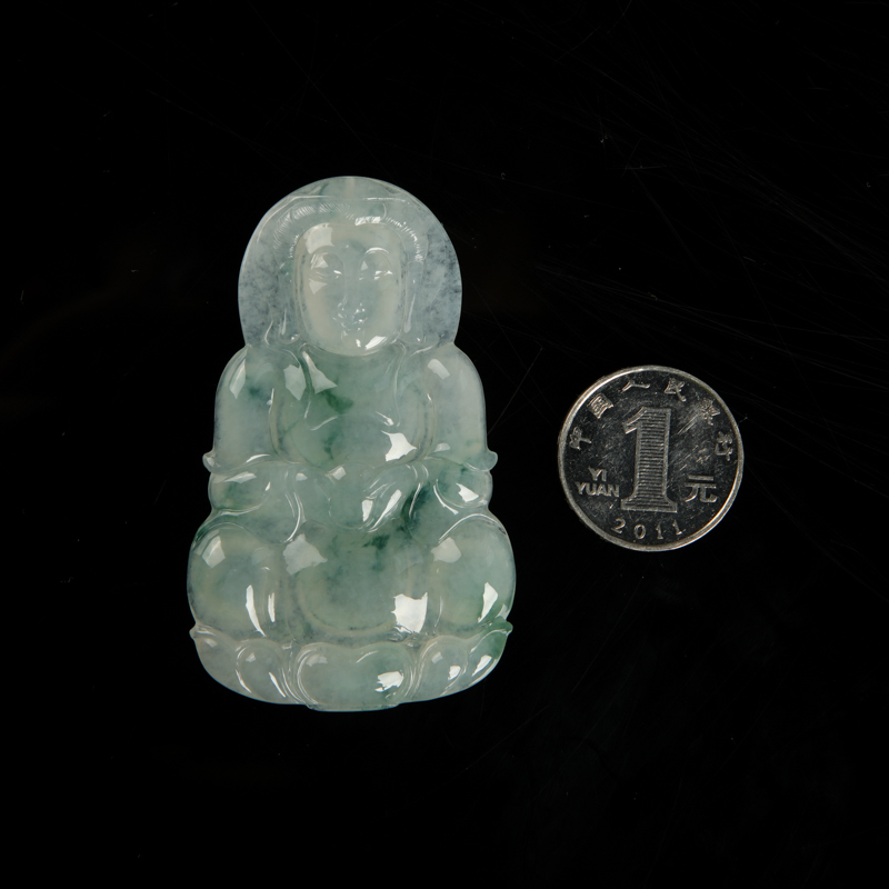 糯冰种翡翠观音-红掌柜