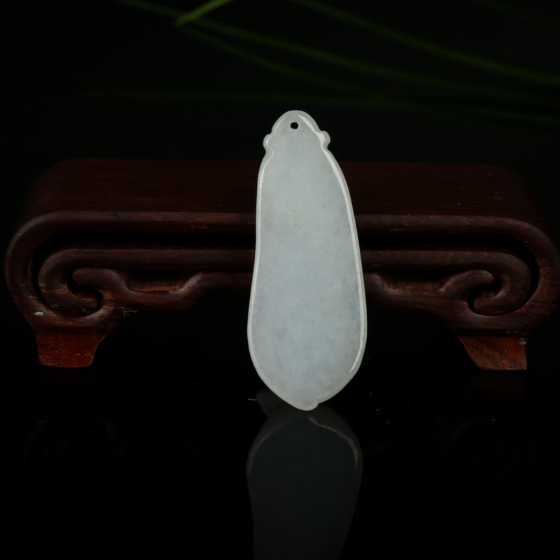 天然翡翠连中三元吊坠-红掌柜