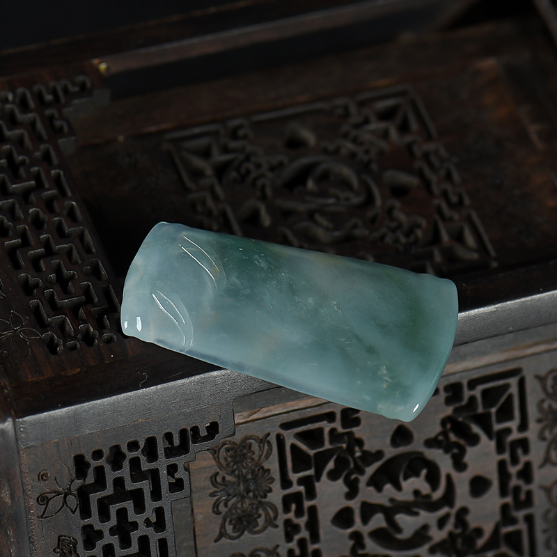 缅甸天然糯冰种翡翠节节高升吊坠-红掌柜