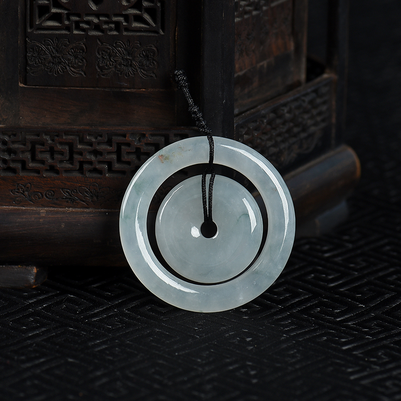 翡翠平安扣吊坠-红掌柜