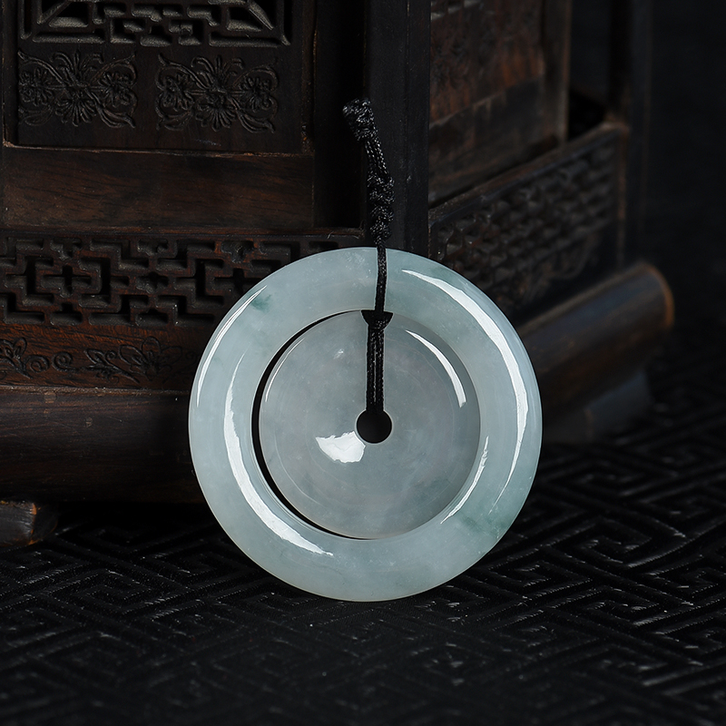 翡翠平安扣吊坠-红掌柜