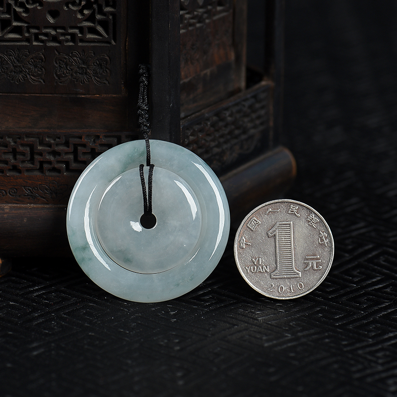 天然翡翠平安扣吊坠-红掌柜