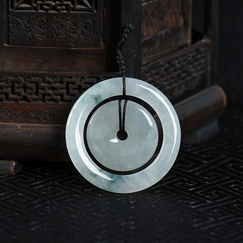 翡翠平安扣吊坠-红掌柜